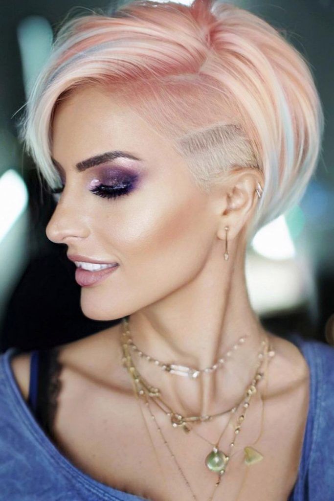 Shaved Pastel Bob