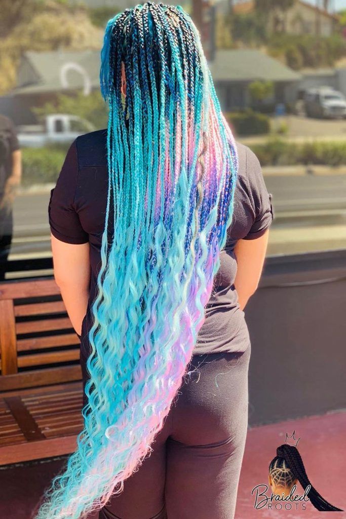 Extremely Long Unicorn Coi Leray Braids