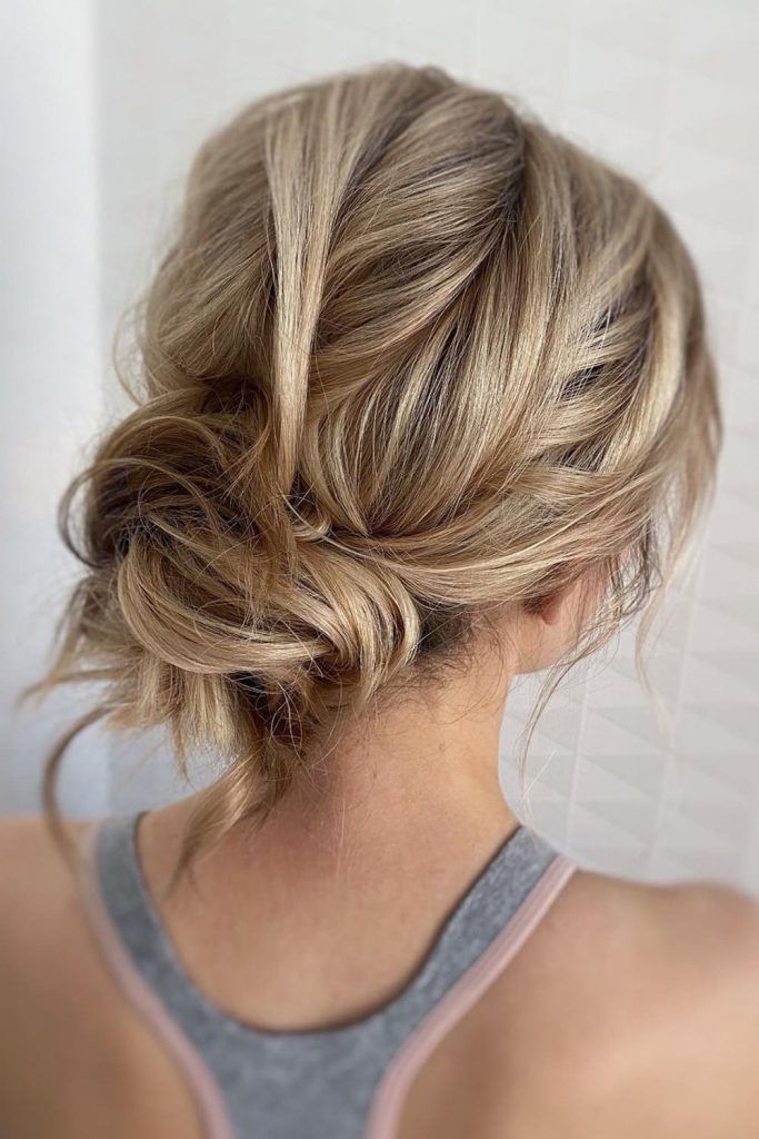 Messy Twisted Low Bun