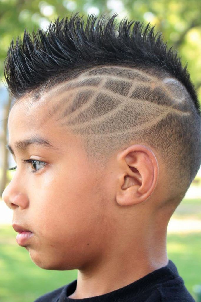 Kids Mohawk Fade With Hair Design