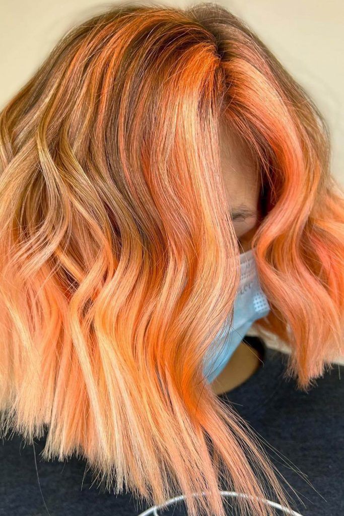 Bright Peach Hair Shades