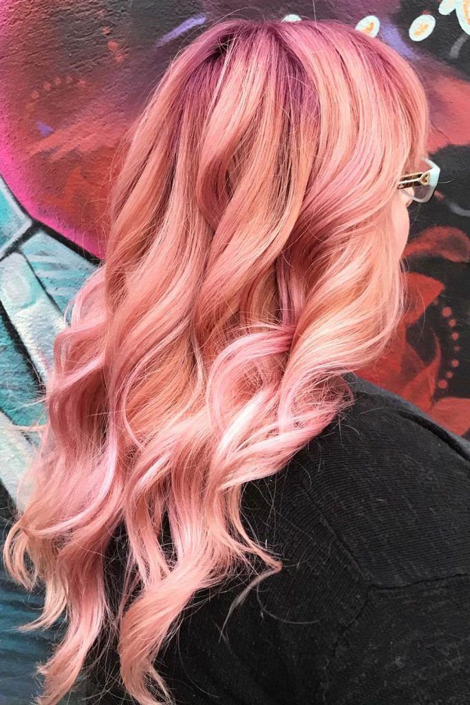 Peach Hair With Slightly Pink Highlights