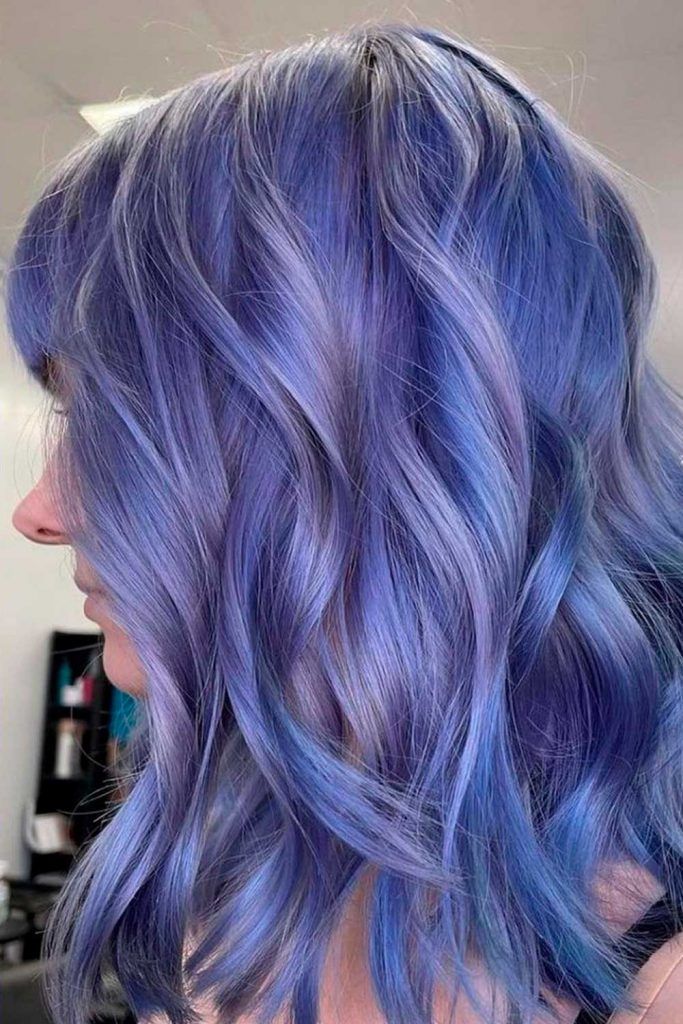 Hair Trends With Periwinkle Color Highlights