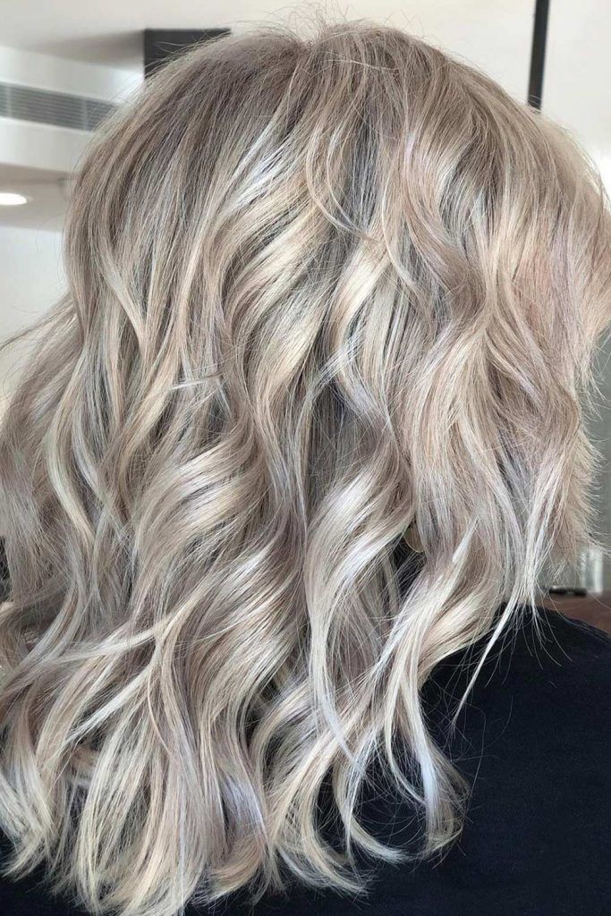 Icy Blonde Hair Shades and Root Smudge