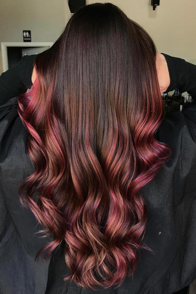 black cherry red ombre hair