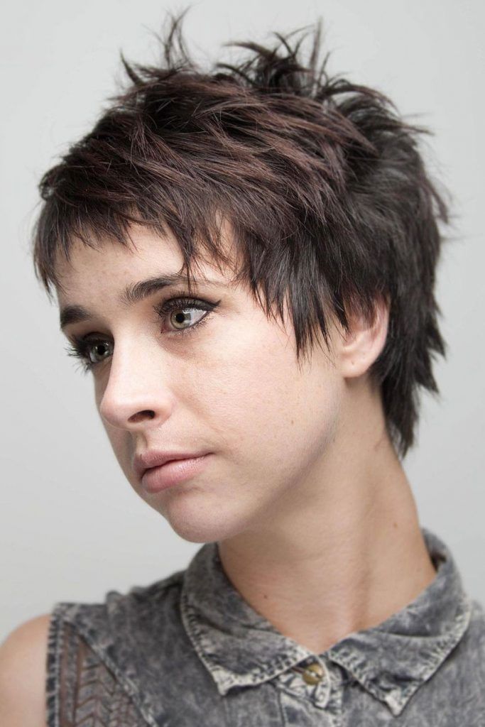 Straight Short Pixie With Side Bangs