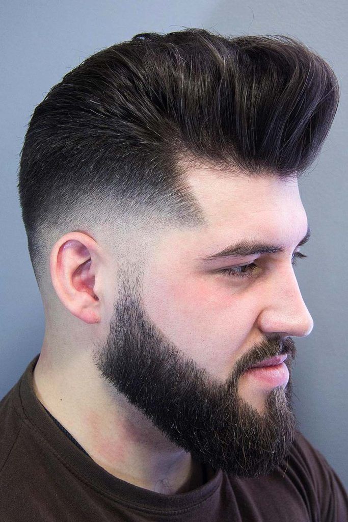 Pompadour moderno + drop fade