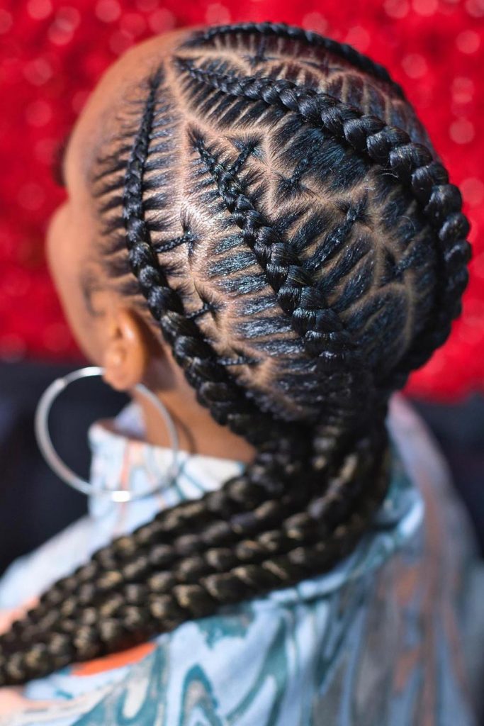 Cornrows Into Low Pony