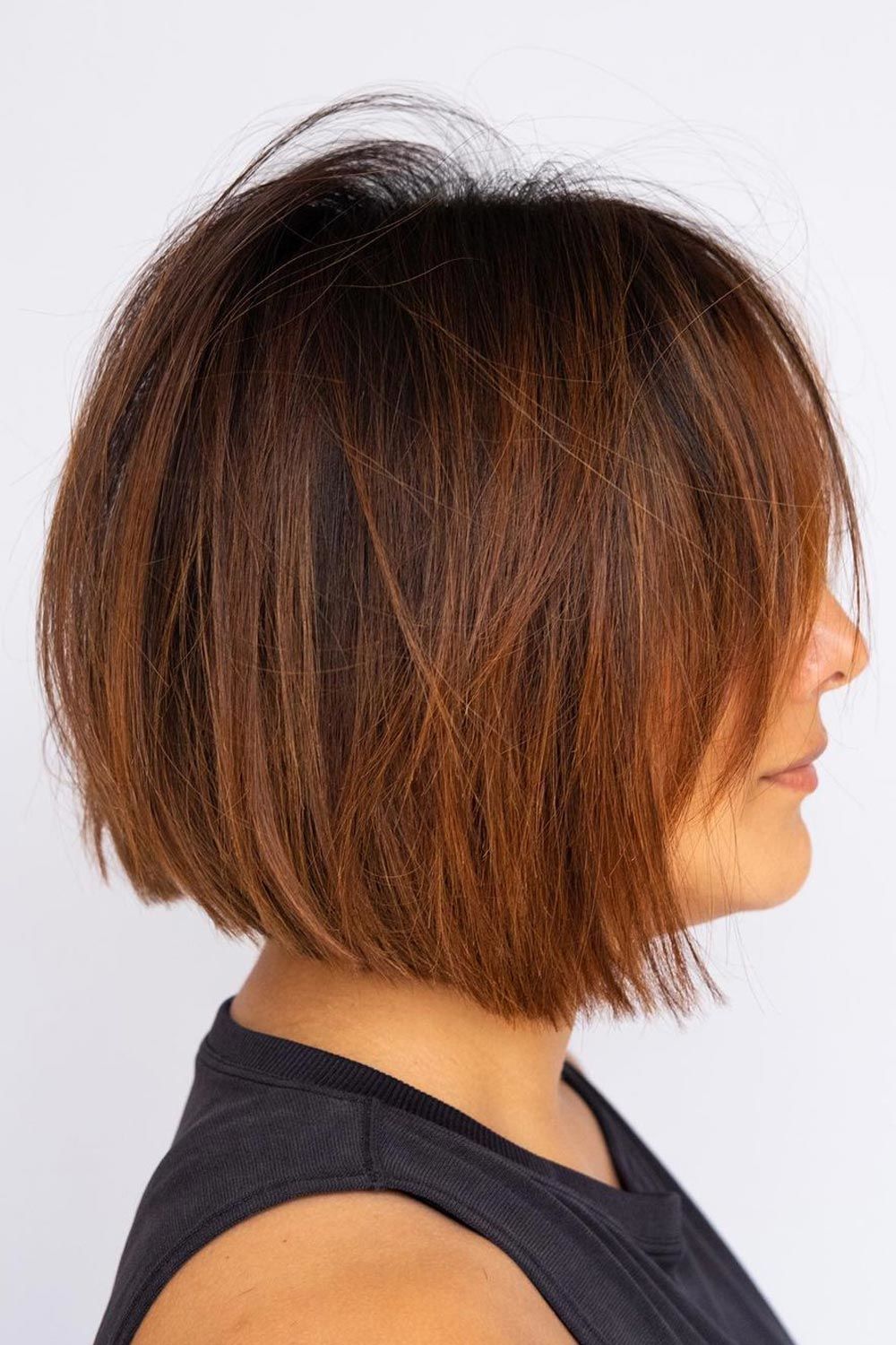 Brown Bob With Highlights