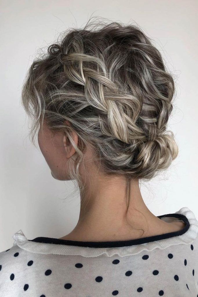 short hair braids wedding