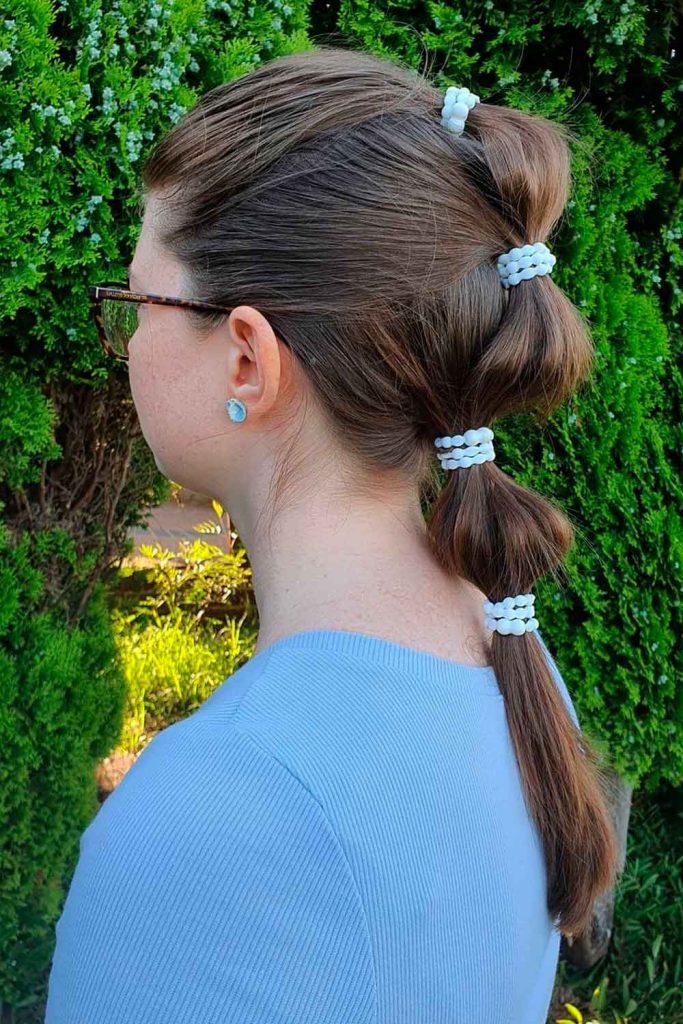 Tight Bubble Braided Ponytail
