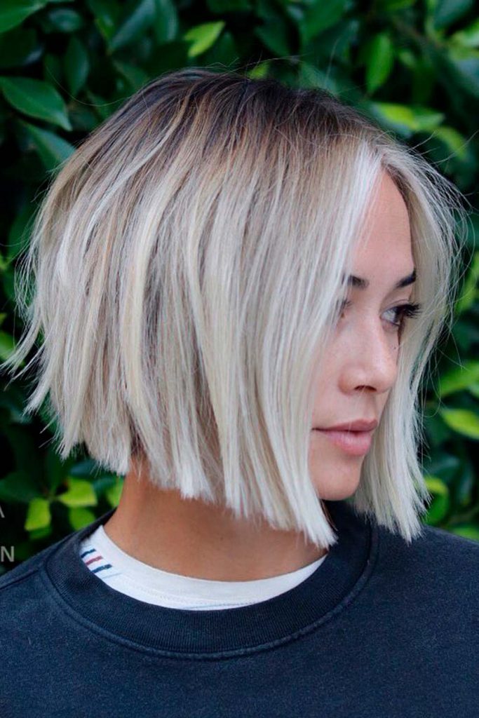 Soft Blunt Middle-Parted Bob