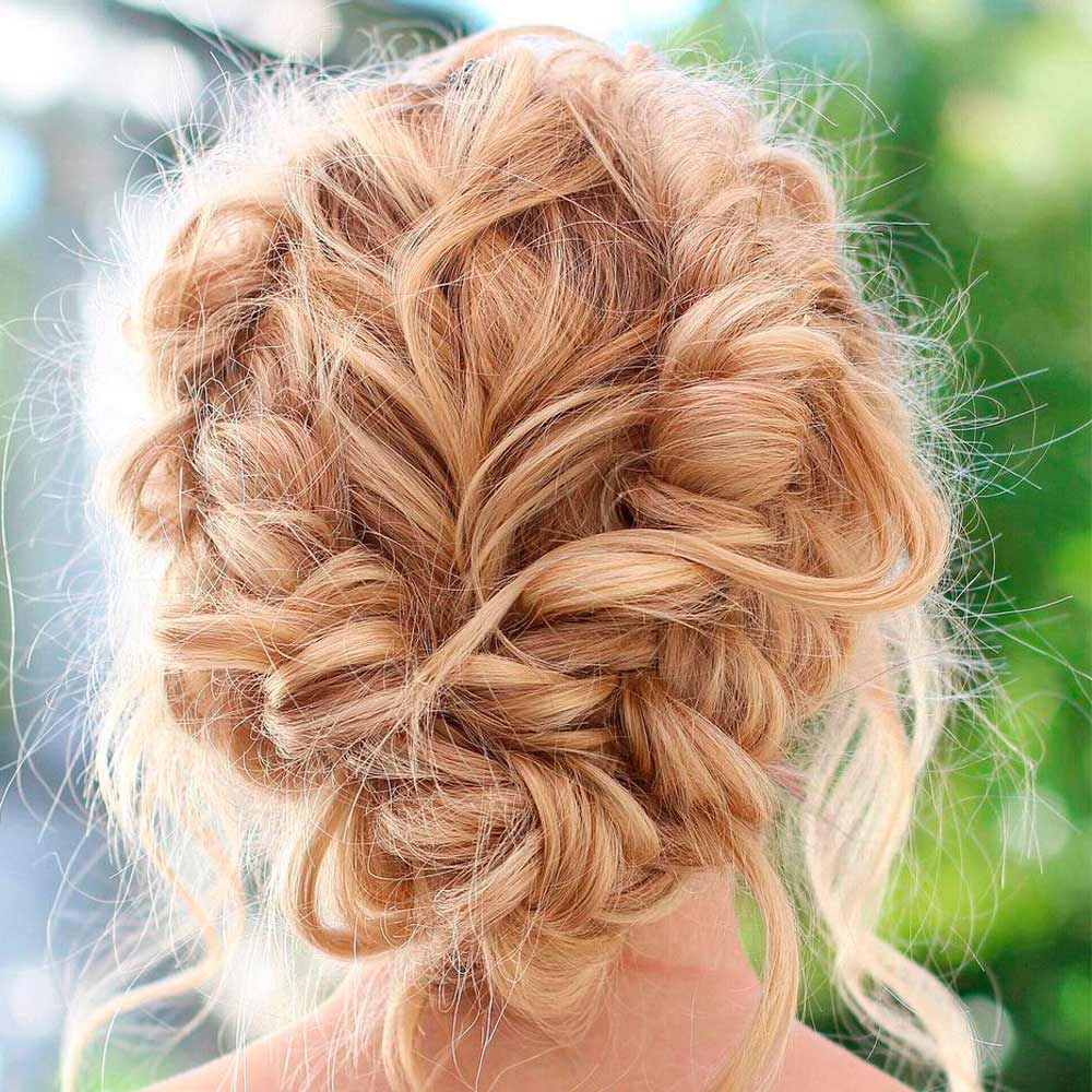 Messy Double Fishtail French Braid Updo