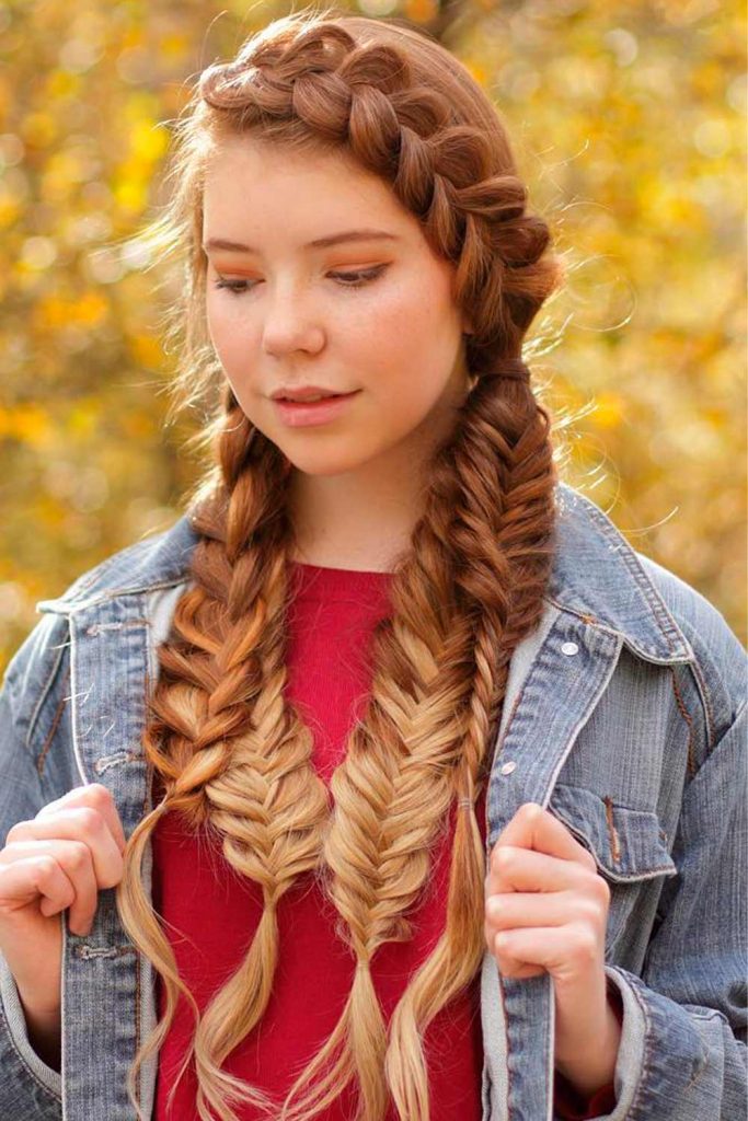 Dutch Fishtail Pigtails