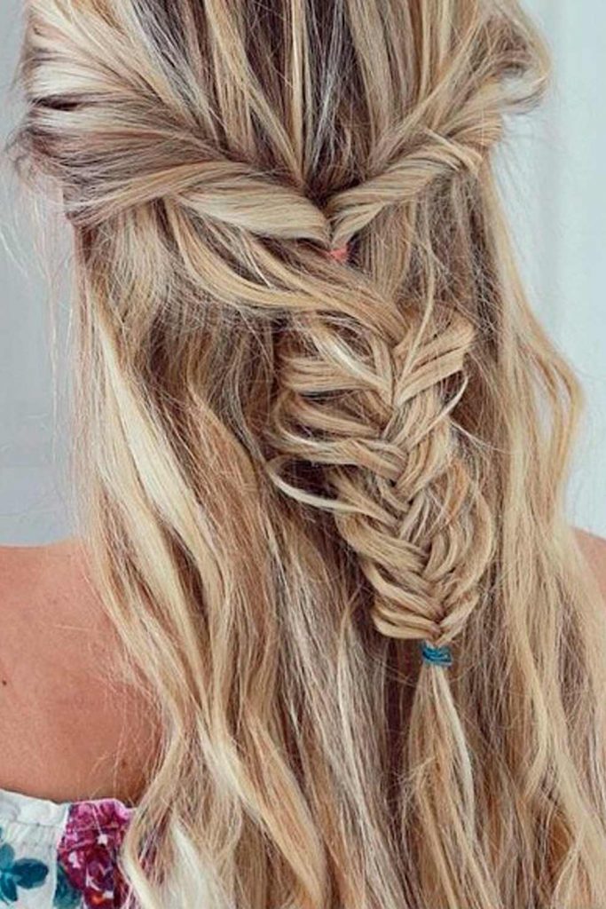 Twists And Messy Fishtail Braid