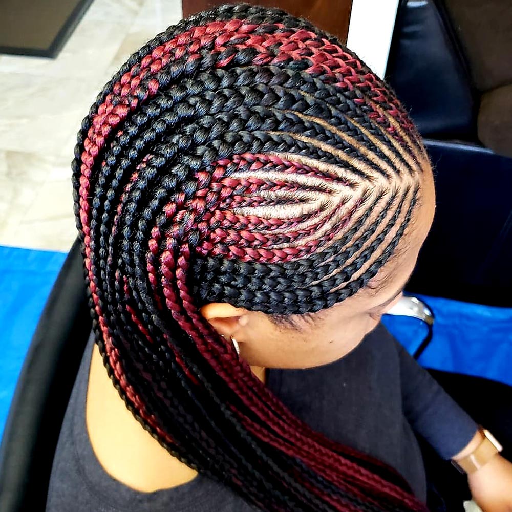 Vibrant hues really show off the braid pattern, and this deep red couldn’t get any sweeter