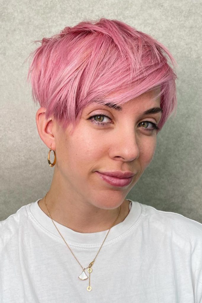 Messy Asymmetrical Long Pixie Haircut