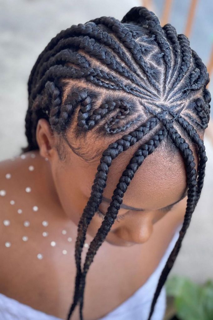 Curved Style with Zig Zag Braids for Ladies