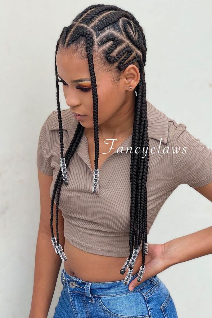 These face-framing braids introduce excellent fashionable flair into the style, and there’s no use denying it!