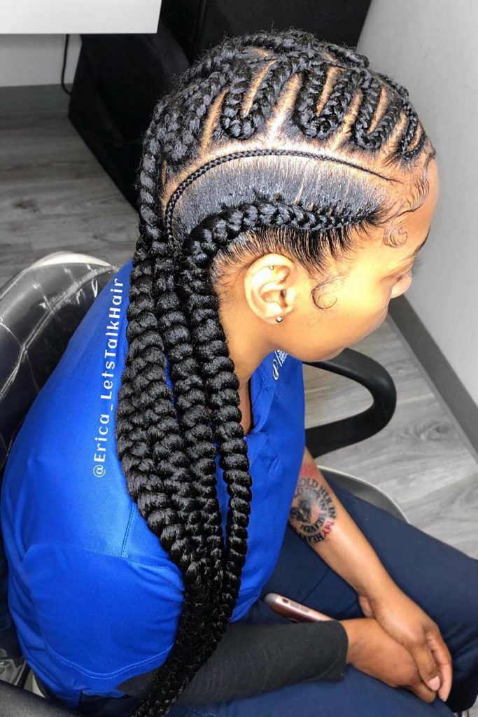 Long Zig Zag Stitch Braids