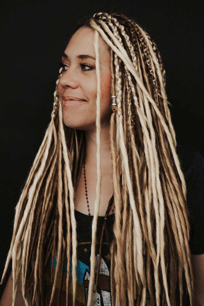 girl with dreads  Dreadlocks girl, Blonde dreadlocks, Blonde dreads