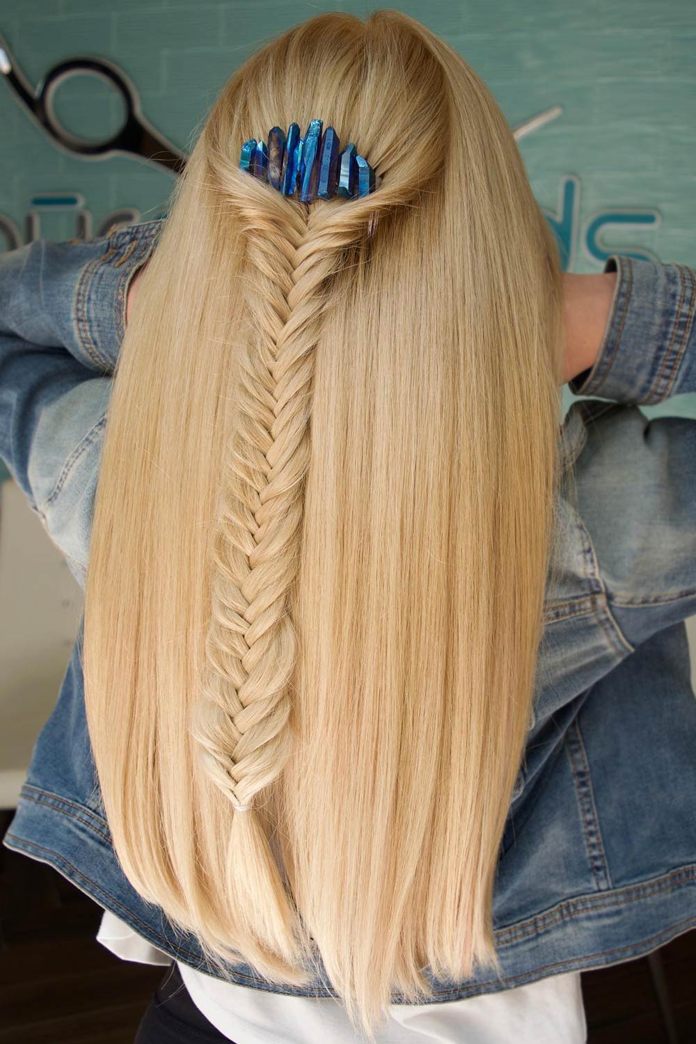 Braided Long Hair Embellished With Accessories