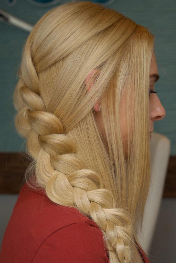 you can try spicing up your straight hairstyles with side braids when you wish to alter your look