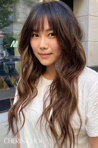 Long Hair With Bangs Styling Ideas