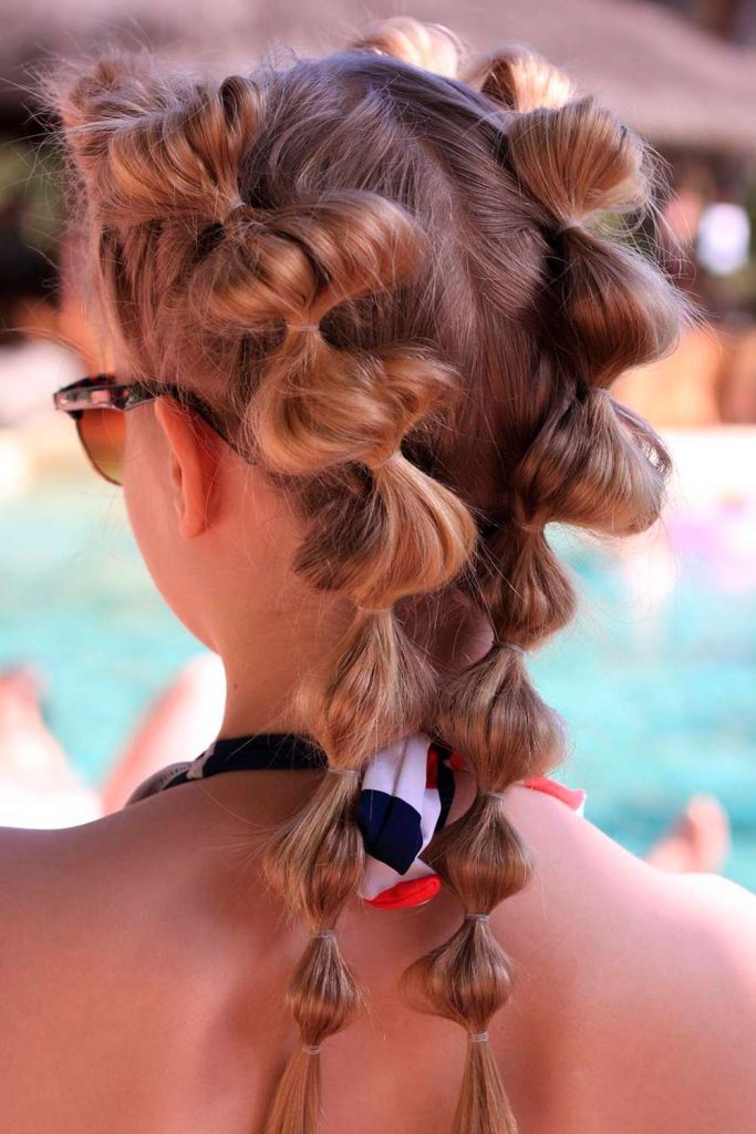 Teenage Girls Hairstyles With Bubble Braids