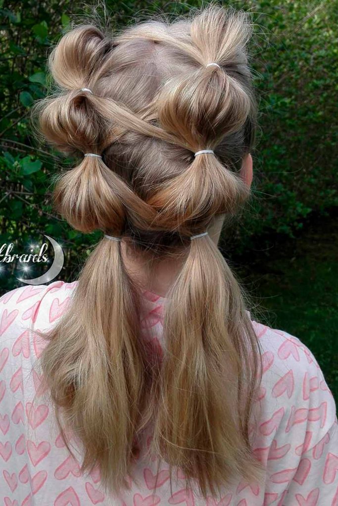 Teenage Girls Hairstyles With Bubble Braids