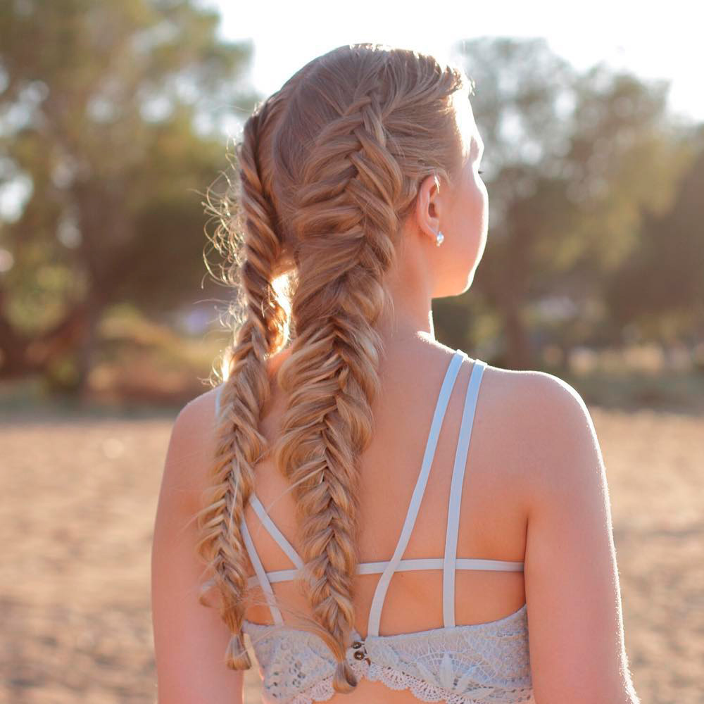 Double Dutch Fishtail Braids