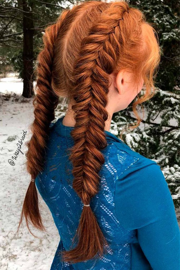 Double Dutch Fishtail Braids 