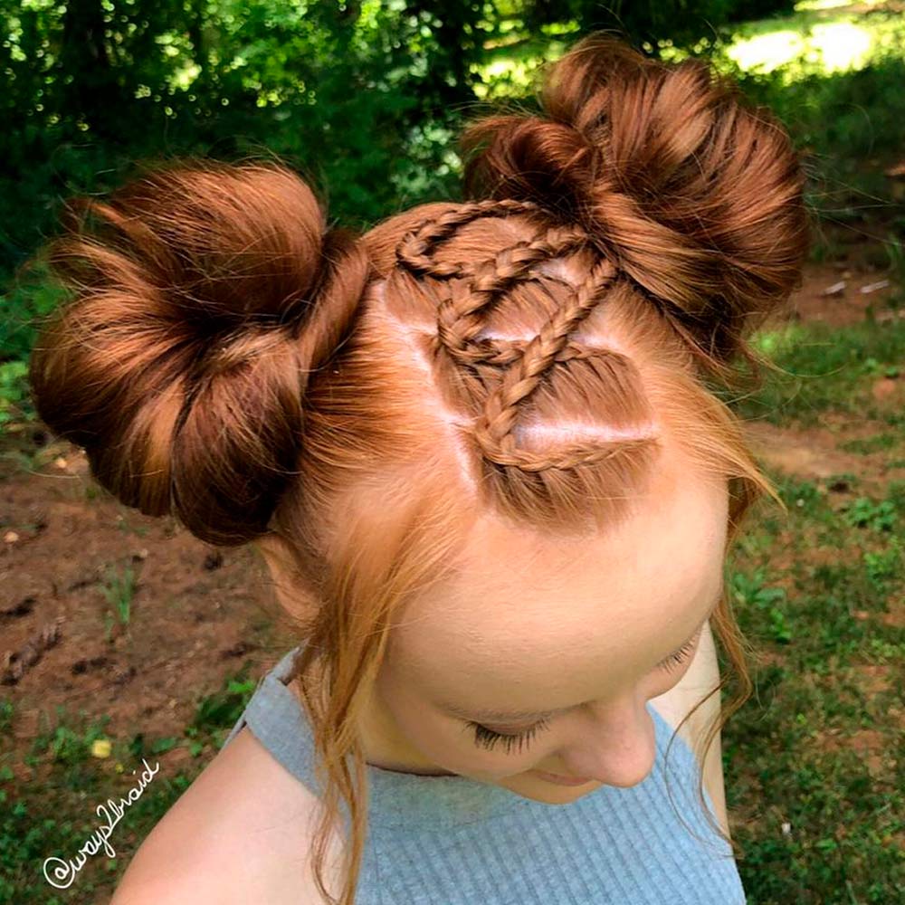 Braids Folded Into Buns