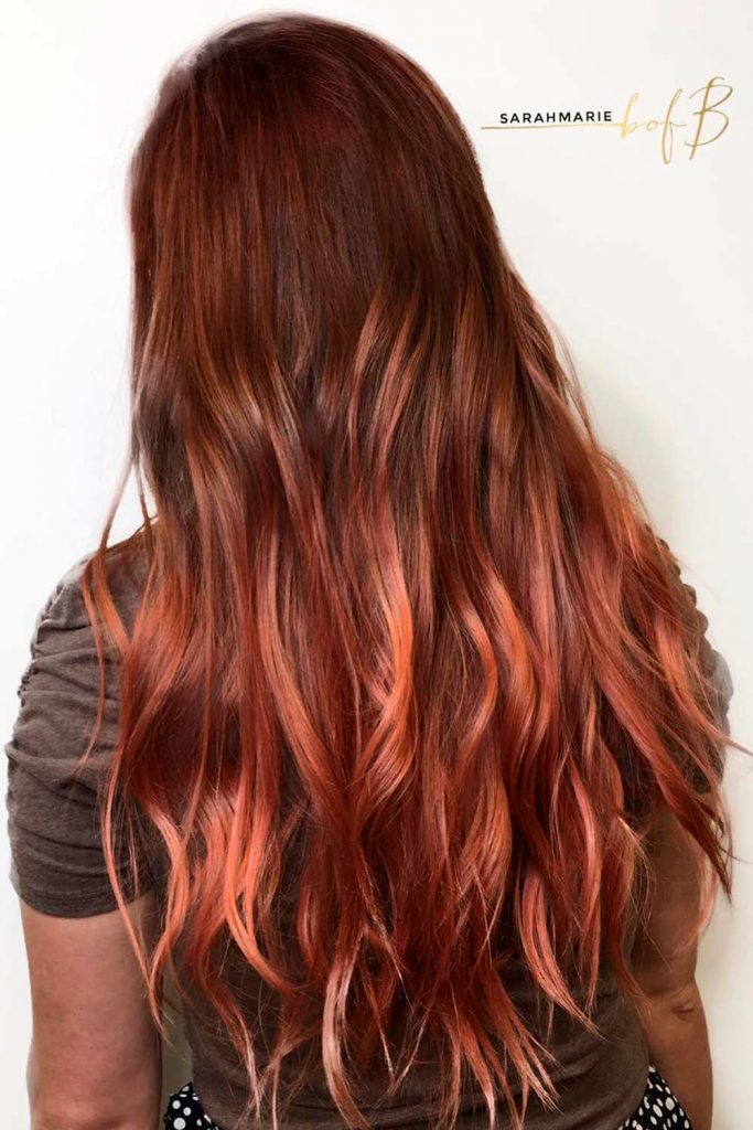 Copper Burgundy Ombre – A New Trend Of The Coming Fall