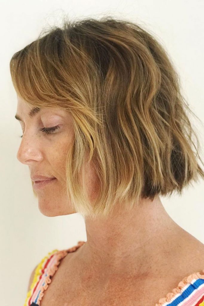 A side part is probably the best thing you can do with your bob haircut