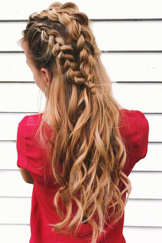 Loose Five-Minute Hairstyles With Braids