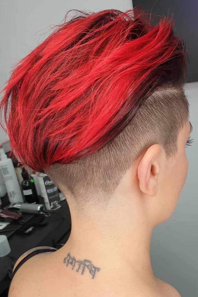 How To Style Your Hair Tomboy Outfits Bright Mohawk Haircut 683x1024 