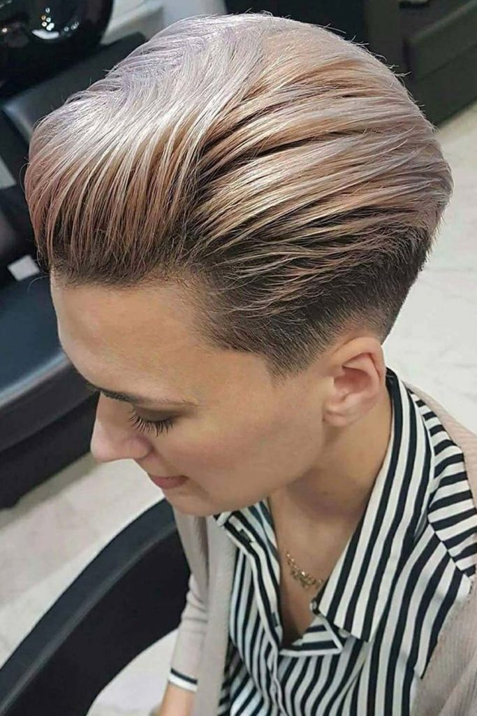 Slicked Back Long Pixie