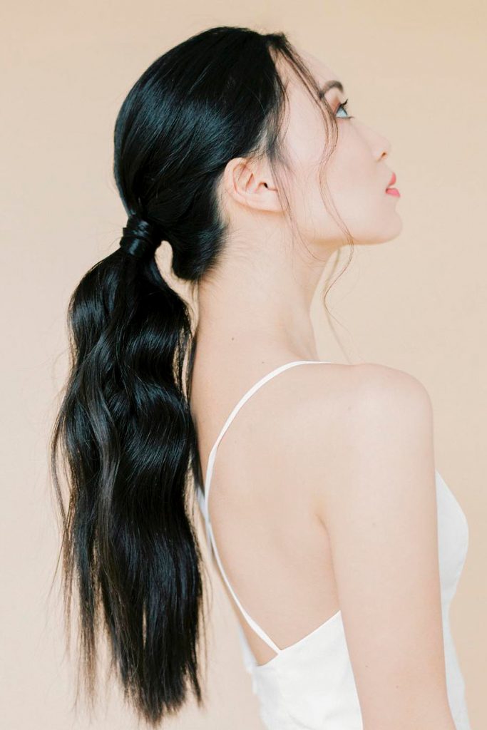 Asian Hairstyles For Women Low Pony