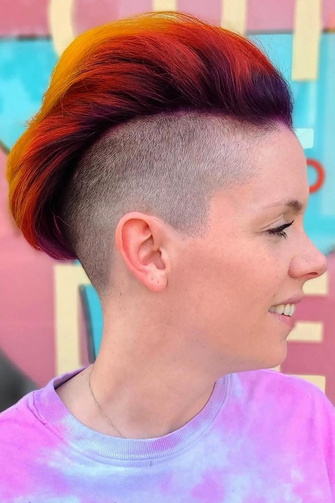 black mohawk fade haircut women