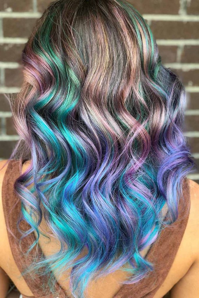 Geode Color for Long Hair