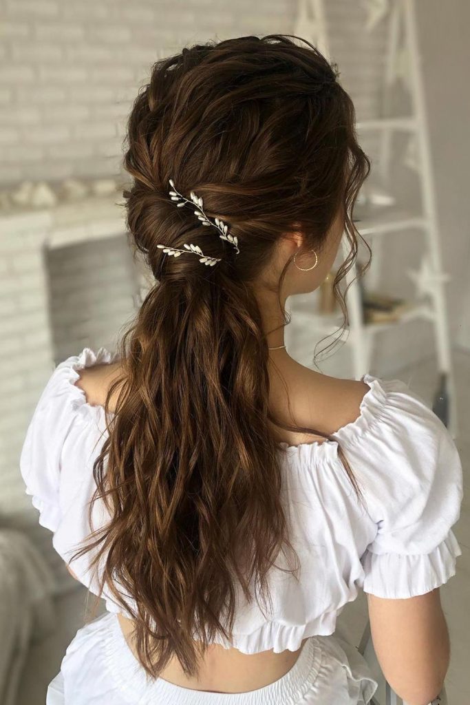 Twist and Pony Bridesmaid Hair Style