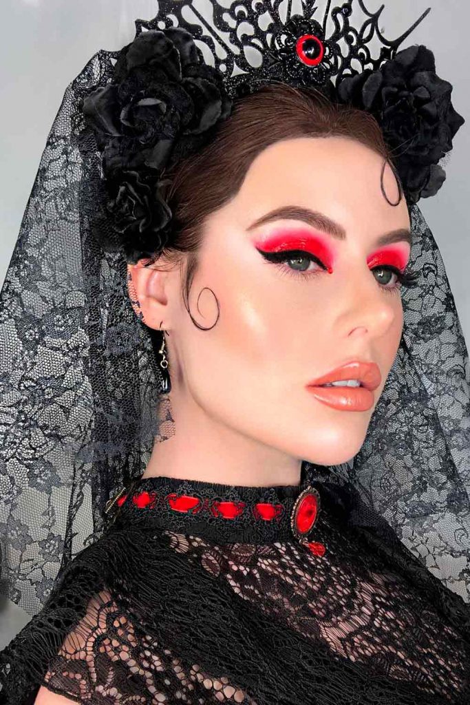 Evil Queen Halloween Hairstyle
