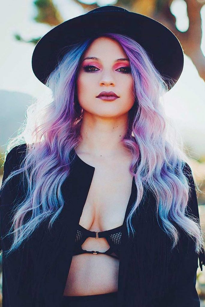 Perfect Gray Violet Haired Halloween Witch