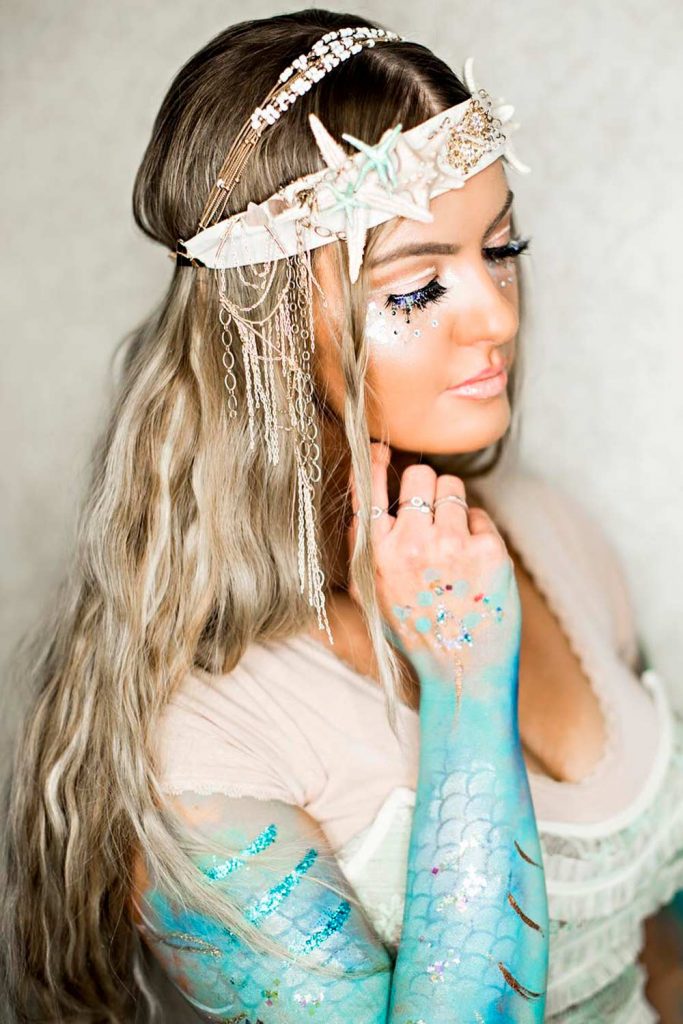 Easy Halloween Mermaid Look With Hair Accessories