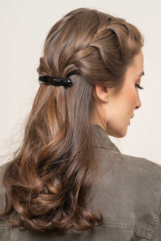 if you choose symmetrical hairstyles, you can go for double braids – one on each side of the head