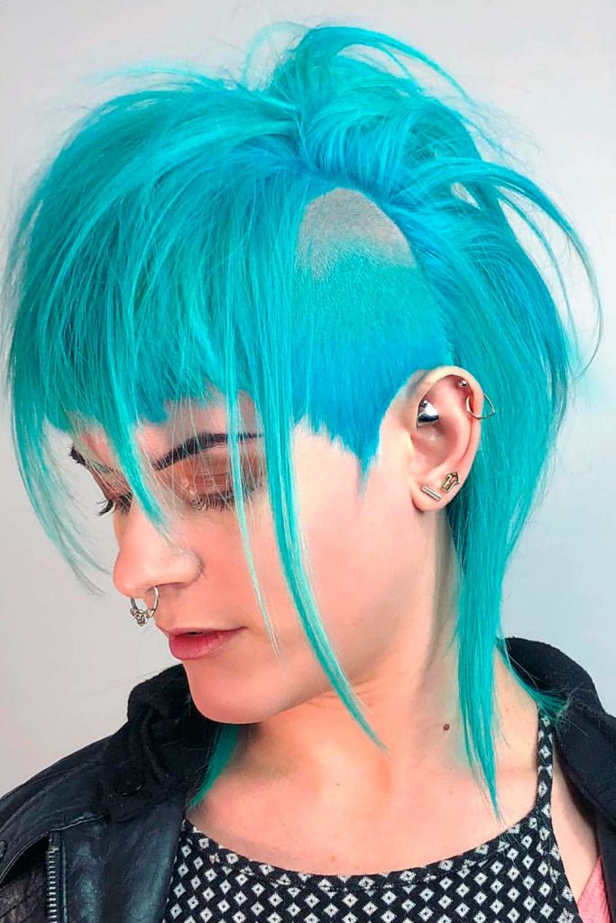 Neon Jelly Fish Layered Hairstyles With Bangs