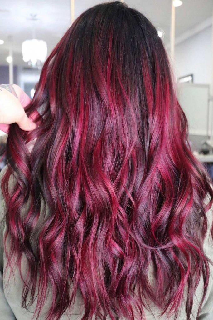 Dark Cherry Hair Ombre