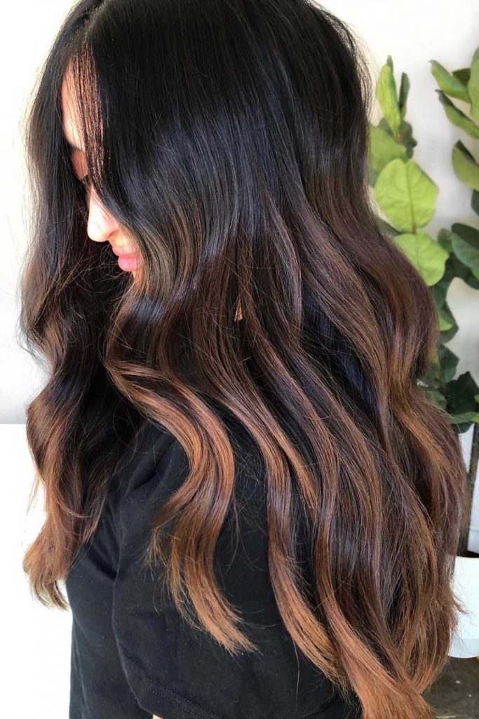 straight ombre hair dark brown