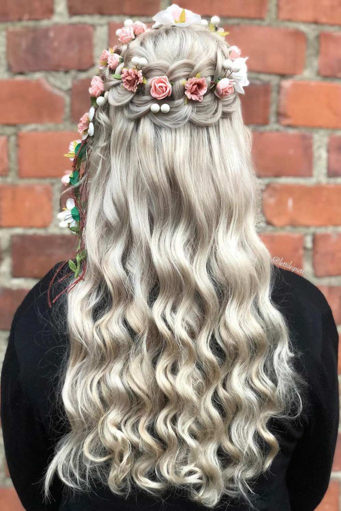 When it comes to braided crowns, there always has to be some decoration